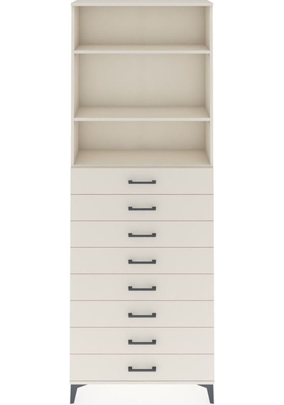 Arges Dolap 3 Raflı 8 Çekmeceli 88x30x243 Aytaşı-aytaşı Aytaşı