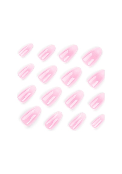 Pembe Ombre Badem Takma Tırnak Seti 24 Adet