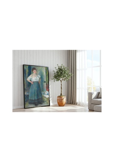 Klasik Sanat Renoir Çamaşırcı Kadın Çerçevesiz Poster 21x30 Cm A4 Tablo Klasik Sanat Yağlı Boya