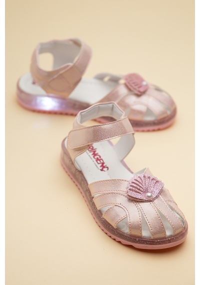 Dilimler Ayakkabı Şirinbebe Ortopedik Kız Çocuk Sandalet Pembe Yelpaze Detaylı Önü Kapalı-4718 Dilimler Ayakkabı Şirinbebe Ortopedik Kız Çocuk Sandalet Pembe Yelpaze Detaylı Önü Kapalı-4718