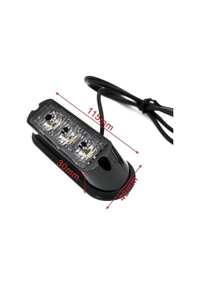 Araba Kamyon 3 Led Kırmızı Acil Flaş Uyarı Işığı 12-24v