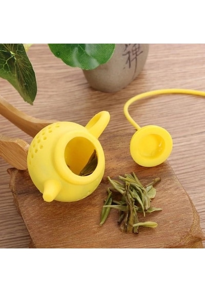 Çaydanlık Tasarımlı Çay Demleme Süzgeci Mavi