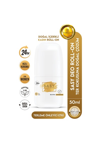Sasy Antiperspirant Deo Doğal Içerikli Kadın Roll On 50 Ml