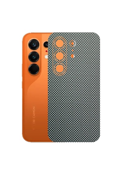 Kapps Tecno Camon 50 Ultra İle Uyumlu Fiber Serisi Premium Arka Kapak Kaplama Kenarlar Yoktur 07058985
