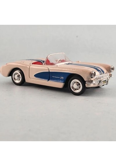 1:43 Ölçekli Lisanslı Metal Retro Amerikan Arabaları - 1957 Chevrolet Corvette - 10 Cm