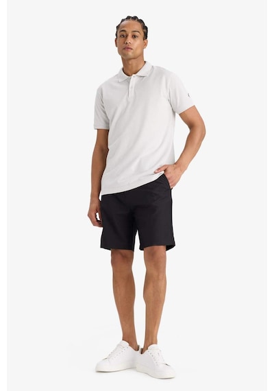 DeFactoFit Standart Fit Sporcu Kısa Paça Dokuma Şort E4137AX25SMBK81