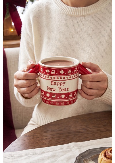 Karaca New Year Yılbaşı Sweater Kupa 420 Ml Kırmızı
