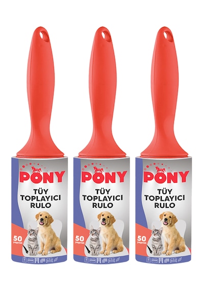 Pony Tüy Toplayıcı Rulo 50 Yaprak 3'lü