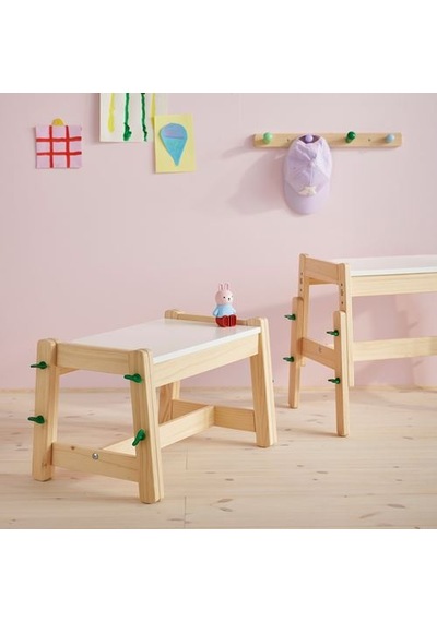 Ikea Flısat Çocuk Bankı, Huş-yeşil, Ayarlanabilir