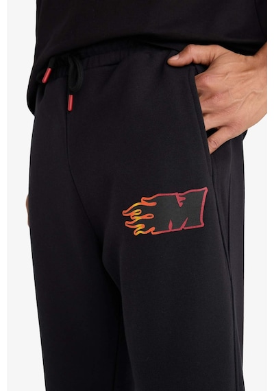 DeFactoFit NBA Miami Heat Kalın Jogger Eşofman Altı Standart Fit Cepli Esnek Bantlı Paça D6561AX25SPBK81