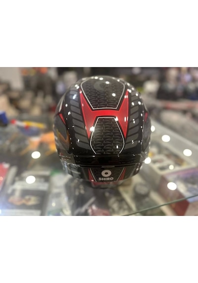 Shiro Kask Shiro Sh-870 Fighter Typhoon Motosiket Kaskı Gri - Siyah