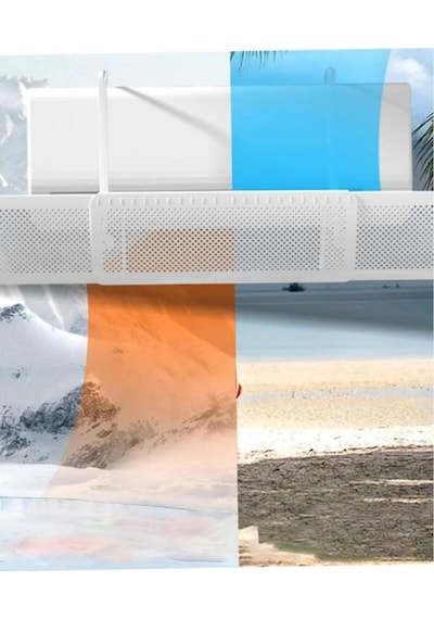 Ayarlanabilir Universal Klima Hava Yönlendirici Delikli Klima Çarpması Önleyici Klima Perdesi 56-90cm