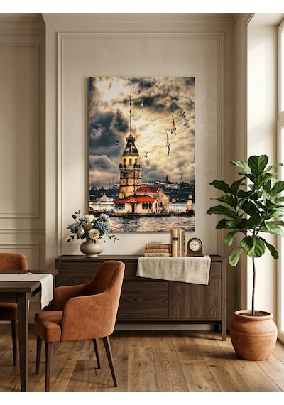 Tablo 60x90 Cm Büyük Boy Kafe Ve Salon Hediyelik Duvar Aksesuarı Mat Beyaz