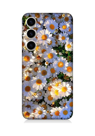 Samsung Galaxy S23 Plus Uyumlu Silikon Kılıf Beyaz Papatyalar