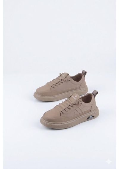 Pepita E327 Rahat Hafif Keten Lastik Bağcıklı Günlük Sneaker Erkek Spor Ayakkabı Camel