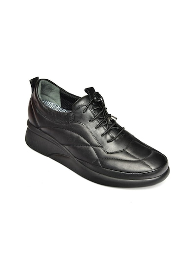 Fox Shoesp555193203 Siyah Hakiki Deri Comfort Ortopedik Taban Kadın Ayakkabı Siyah