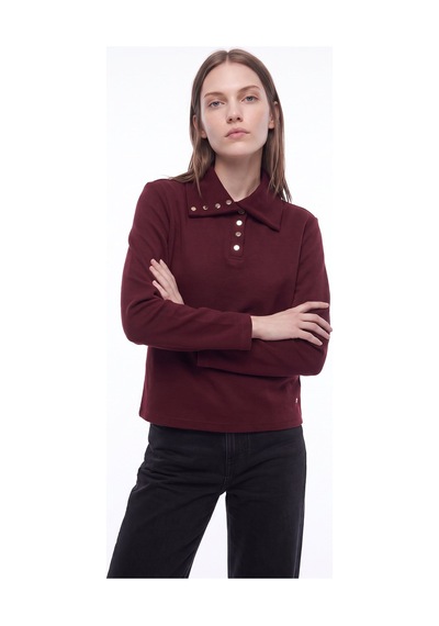 Mustang Bordo Kadın Sweatshirt M6wl-swt1549 Mürdüm