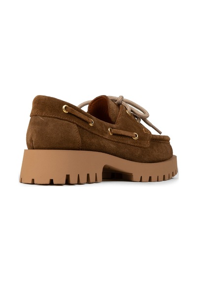 Deery Kadın Hakiki Süet Taba Renkli Marin Loafer - 02036ztbac01