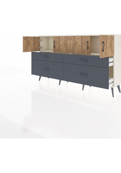 Arges Konsol 2 Raflı 4 Çekmeceli 4 Kapaklı 176x30x99 Aytaşı-çam/a Aytaşı-çam/antrasit Arges Konsol 2 Raflı 4 Çekmeceli 4 Kapaklı 176x30x99 Aytaşı-çam/a Aytaşı-çam/antrasit