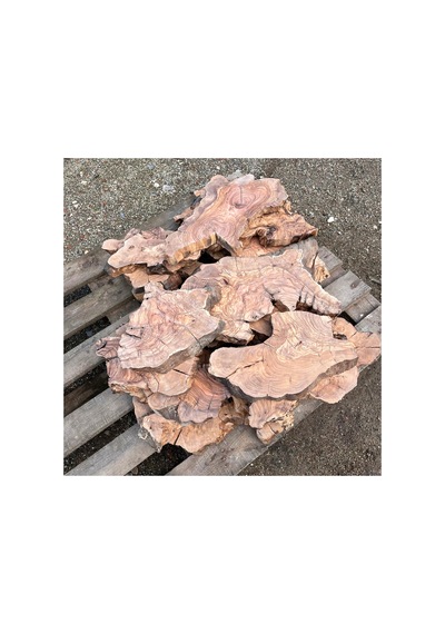 Ham Zeytin Ağacı Parçaları 10-25 Cm 2,5 Cm Kurutulmuş Zımparalanmış Epoksi İçin Ahşap 5 Adet 5 Adet
