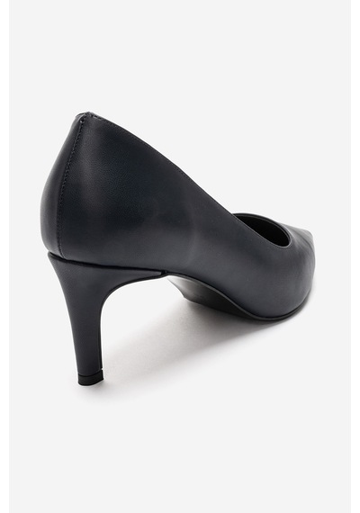 Luvi Shoes Velmıra Lacivert Mat Kadın Topuklu Ayakkabı