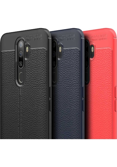 Oppo A9 2020 Deri Desenli Kamera Korumali Kalite Silikon Kilif 419296382