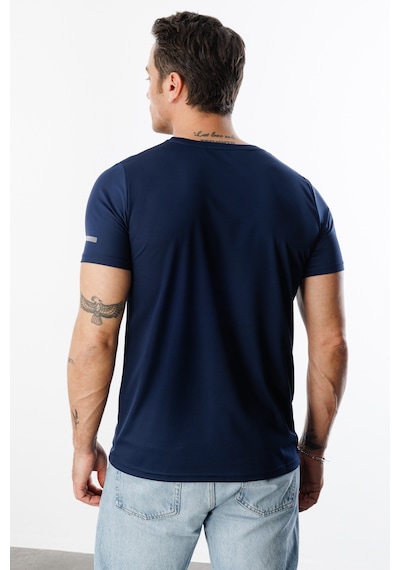 Genius Store Erkek Nem Emici Hızlı Kuruma Atletik Teknik Performans Spor T-shirt Drıfıt-kısakolnew Lacivert
