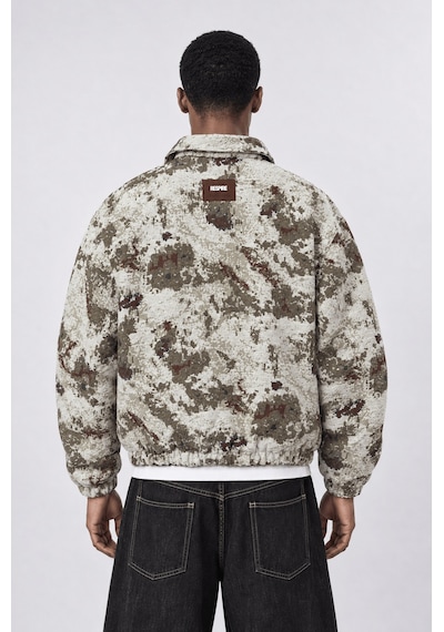Respire Erkek Jakarlı Oversize Bomber Ceket Bej