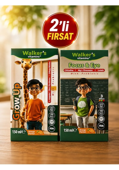 Focus Eye Kids Şurup Sitikolin, Lutein , Beta Glukan - 2'li