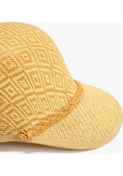 Koton Hasır Şapka Cap Geometrik Desenli Örgü Detaylı Bej 3sak40105aa 3SAK40105AA057 Ekru Koton Hasır Şapka Cap Geometrik Desenli Örgü Detaylı Bej 3sak40105aa 3SAK40105AA057 Ekru