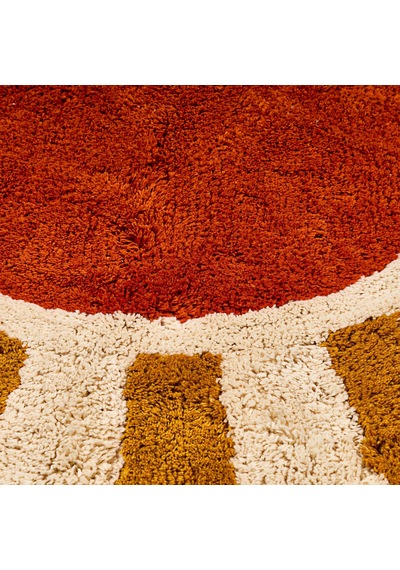 Soft Sonne Tufting Banyo Paspası - Ekru - 90x90 Cm Çok Renkli
