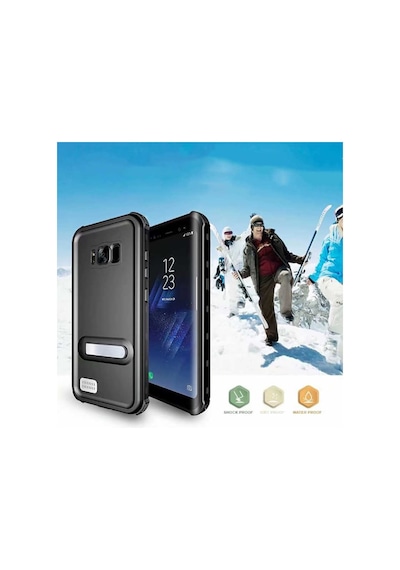 Galaxy S8 Kılıf 1-1 Su Geçirmez Kılıf Siyah