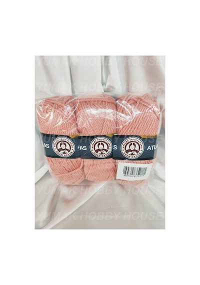 Atlas Lale Pembe El Örgü İpi 3 Adet - Renk: 121