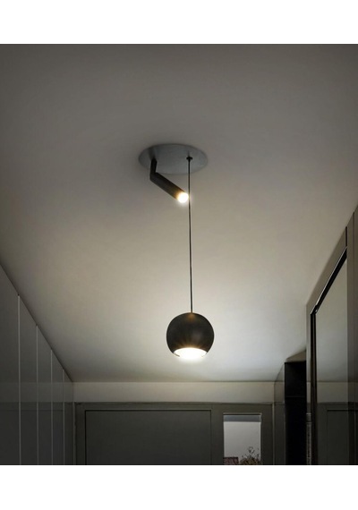 Mylights Demet Habek Panasonic Gün Işığı Led Ampullü Spot Küre Led Avize Taban Siyah