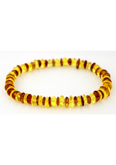 Kehribar Bileklik Amorf Tasarım Ambergold Blk23-87 Çok Renkli