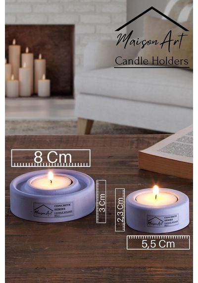 Holder 2'li Set Mumluk Tea Light Mumluk Seti Dekoratif Şamdan Mumluk 001