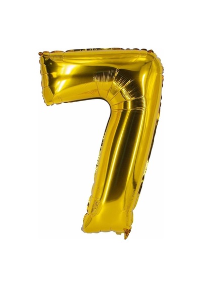 34 İnç 7 Gold Renk Rakam Folyo Balon