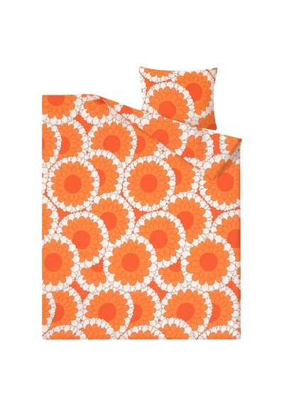 Ikea Kransmalva Turuncu 150x200/50x60 Cm Tek Kişilik Nevresim Set