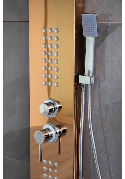 Decordem Banora Infinity Lux Duş Paneli, 5 Fonksiyonlu, Bronz