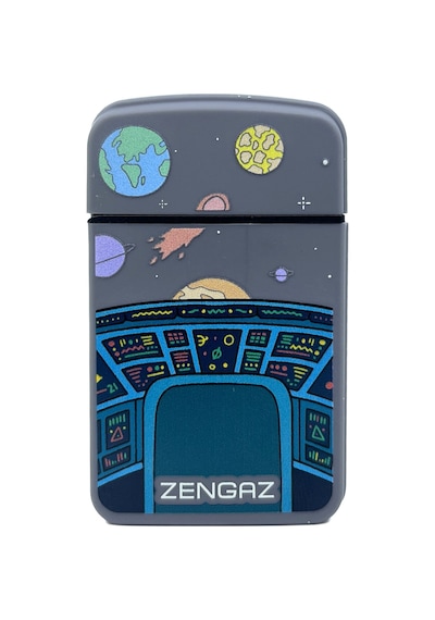 Zengaz Cool Tasarım Jet Alev Çakmak - Galactic Grey Gri