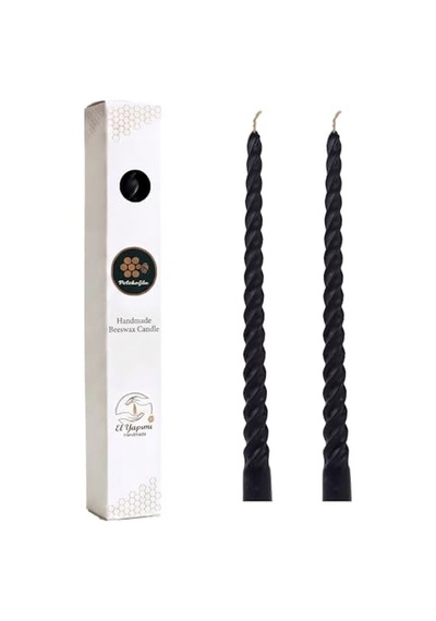 2 Li Stick Mum Siyah Taş Çok Renkli