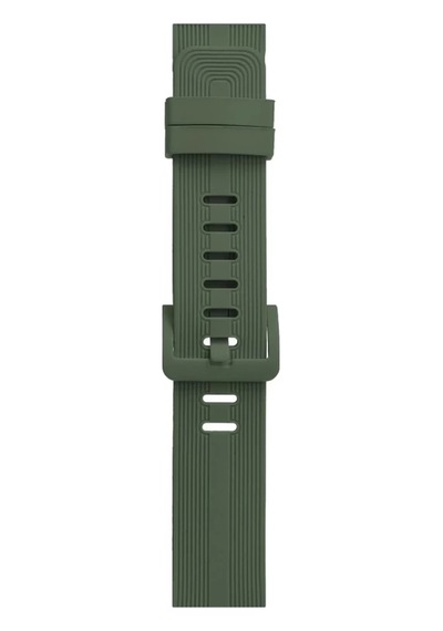 Apple Watch 38mm Uyumlu Kr408 Çizgili Silikon Kordon - Koyu Yeşil