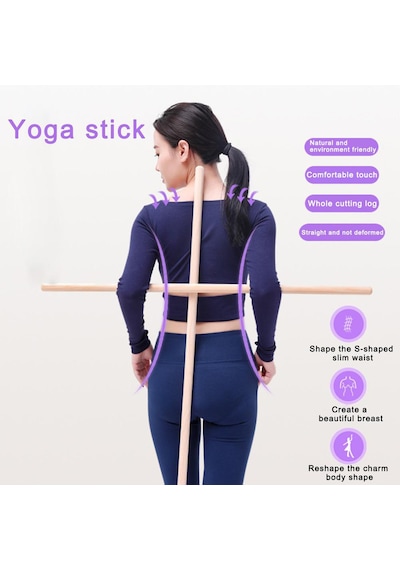 Bundera Yoga Stick Pilates Fitness Spor Aleti Vücut Gerdirme