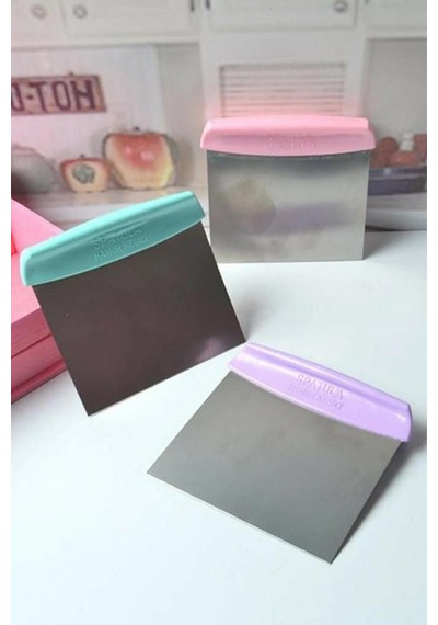 Flosoft Metal Spatula Hamur Kesici Doğrayıcı Kazıyıcı, Sebze Meyve Dilimleyici Paslanmaz Metal