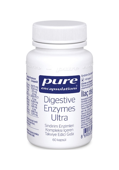 Pure Encapsulations Digestive Enzymes Ultra 60 Kapsül Aromasız