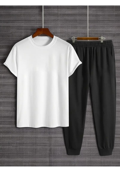 Uyguntarz Unisex Love Yourself Baskılı 2'li Eşofman Takımı Beyaz