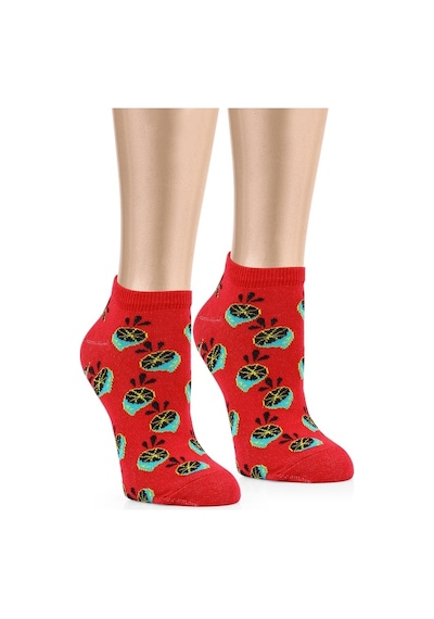 Ozzy Socks 5 Çift Eğlenceli Desenler Kadın Patik Çorap Ozzyp006-36 - 40 Çok Renkli