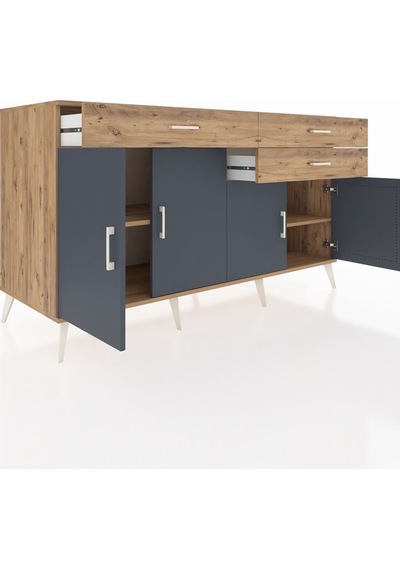 Kronos Konsol 2 Raflı 3 Çekmeceli 4 Kapaklı 176x59x99 Çam-antrasi Çam-antrasit/çam Kronos Konsol 2 Raflı 3 Çekmeceli 4 Kapaklı 176x59x99 Çam-antrasi Çam-antrasit/çam