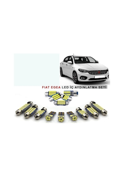 Fiat Egea Led Iç Aydınlatma Ampul Seti Parlak Beyaz