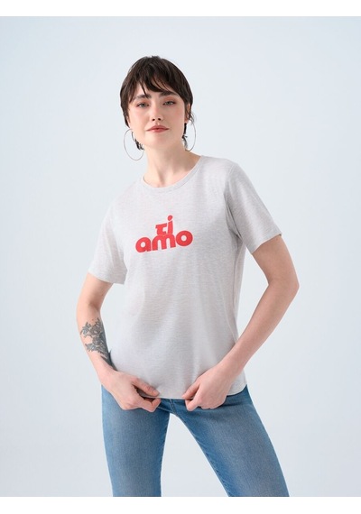 LOFT Regular Fit Kadın Tshirt K.kol Lf2039133 Q1.v1 Gri Melanj